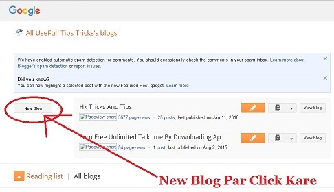 Click On New Blog
