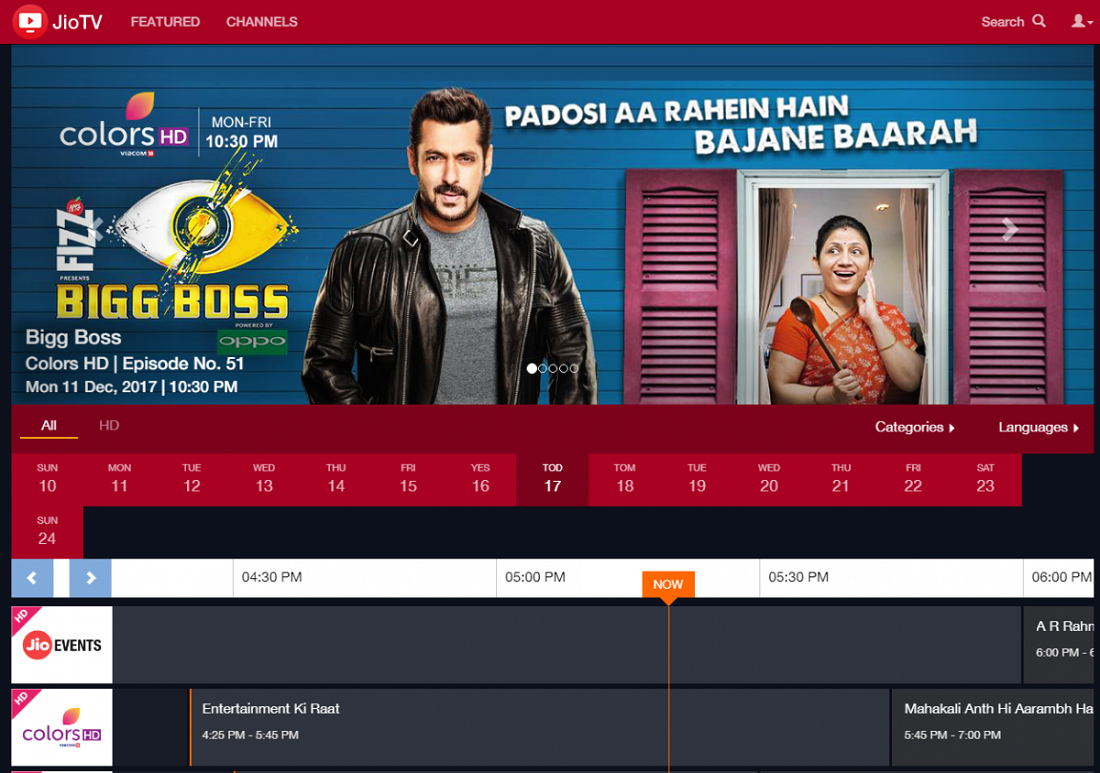 jio tv web version