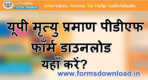 Download UP Death Certificate PDF Form