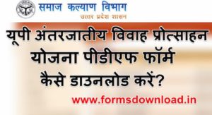 UP Antarjatiye vevha protsahn Yojana pdf form